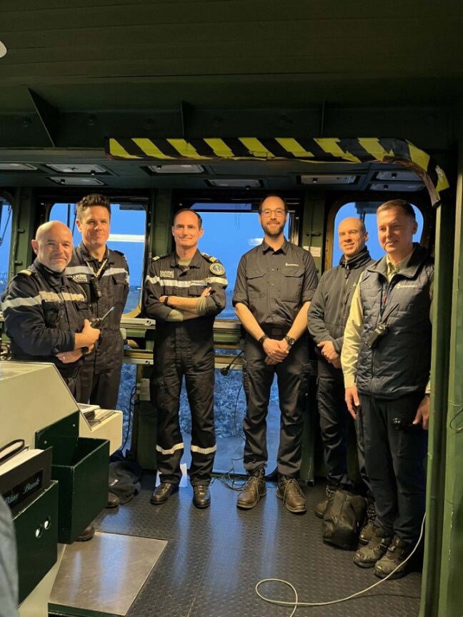 Bryggteamet med Sjöfartsverkets lotsar.