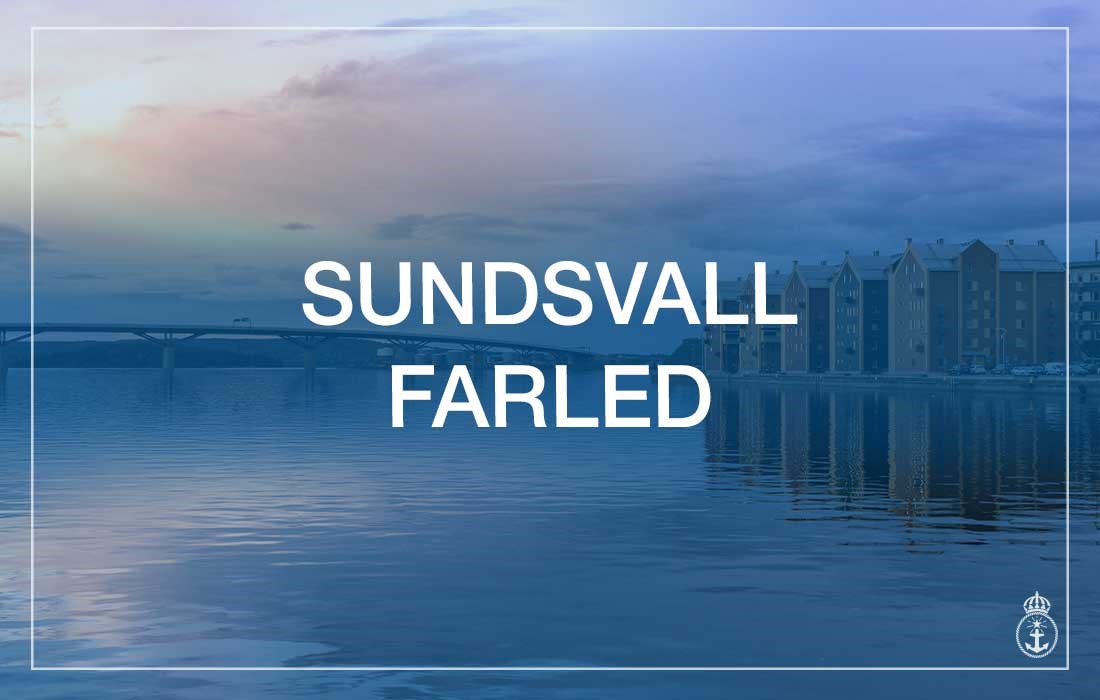 Bild på Sundsvalls farled. Klickar man på bilden kommer man in till en informationssida om sundsvall farled.