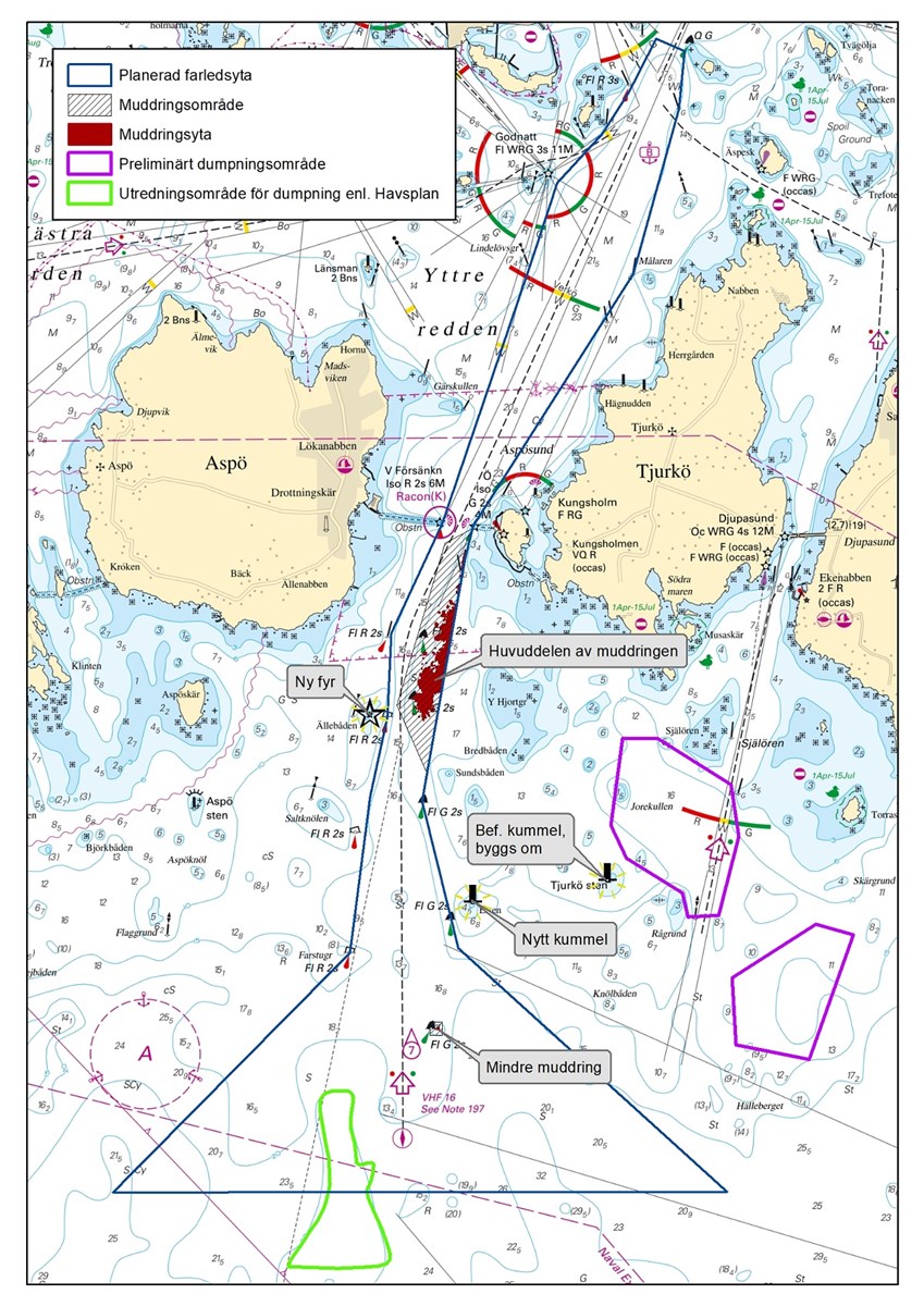 Här visas arbeten som planeras i farleden till Karlskrona. Här visas arbeten som planeras i farleden till Karlskrona.