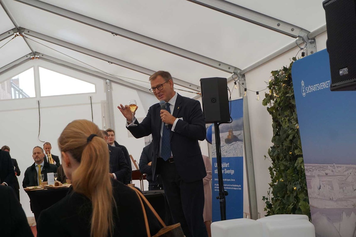Erik Eklund, generaldirektör på Sjöfartsverket. Erik Eklund, generaldirektör på Sjöfartsverket.