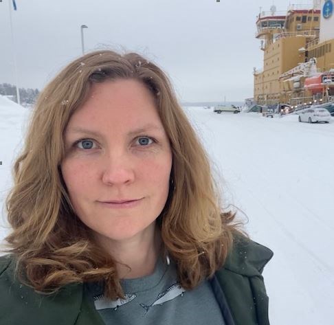 Annika Hjelmsten, driftoperatör Isbrytning på Sjöfartsverket. Annika Hjelmsten