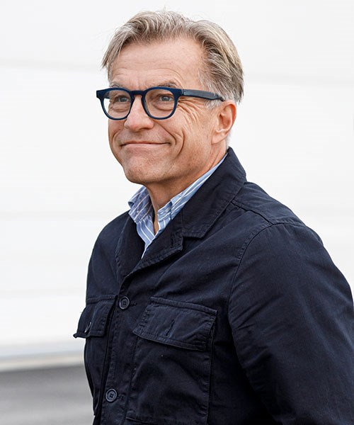 Carl-Johan Malmberg, flygchef på Sjöfartsverket. Porträtt på Carl-Johan Malmgren