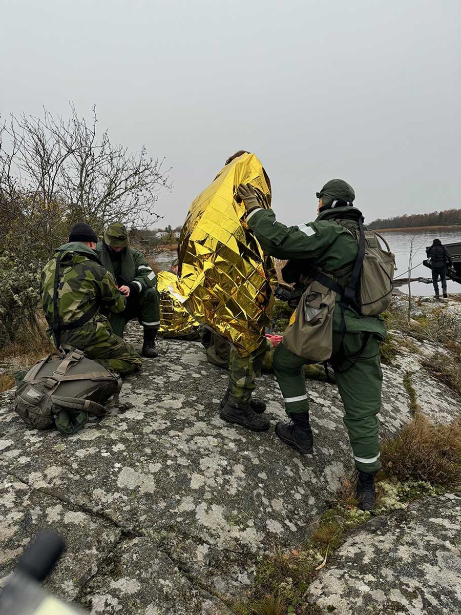 Bild från sjöräddningsövningen med försvaret Bild från sjöräddningsövningen med försvaret