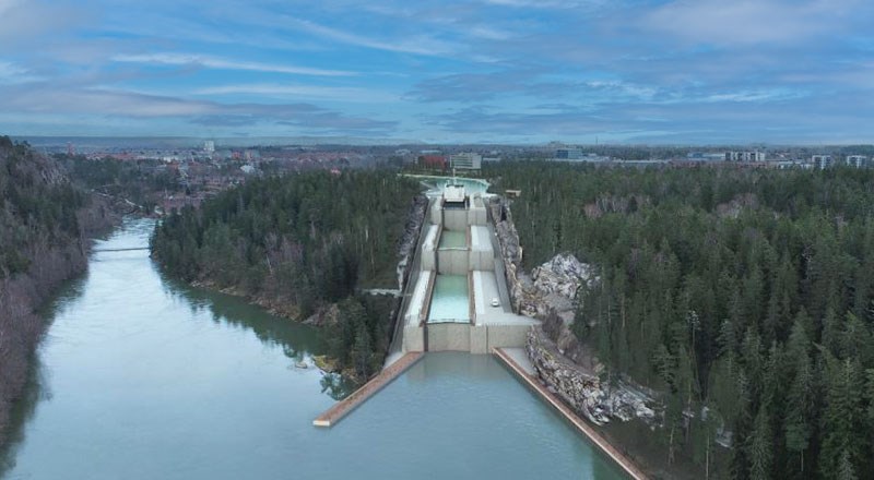 Visionsbild: Trafikverket. En AI-bild på hur den nya slussen kan komma att se ut