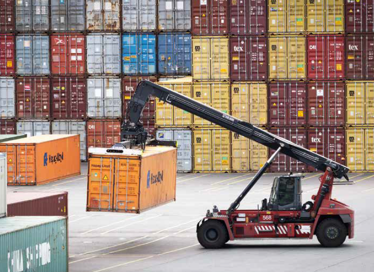 Omlastning av gods i Göteborgs hamn