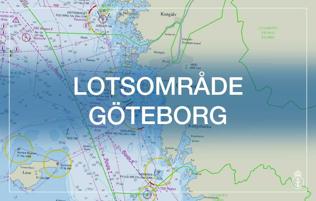 Karta över lotsområde Göteborg.