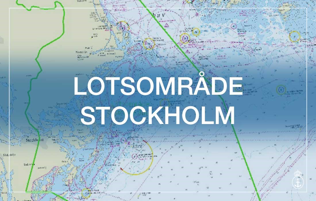 Karta över Stockholms lotsområde.