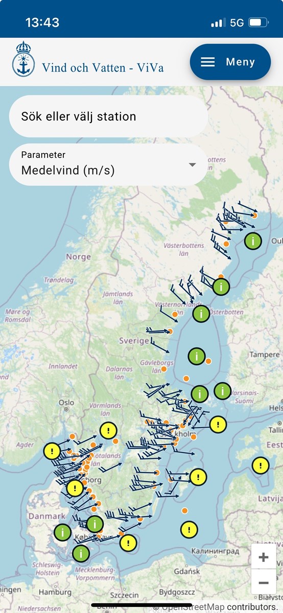 Bilden visar hur nya ViVa ser ut i en smartphone